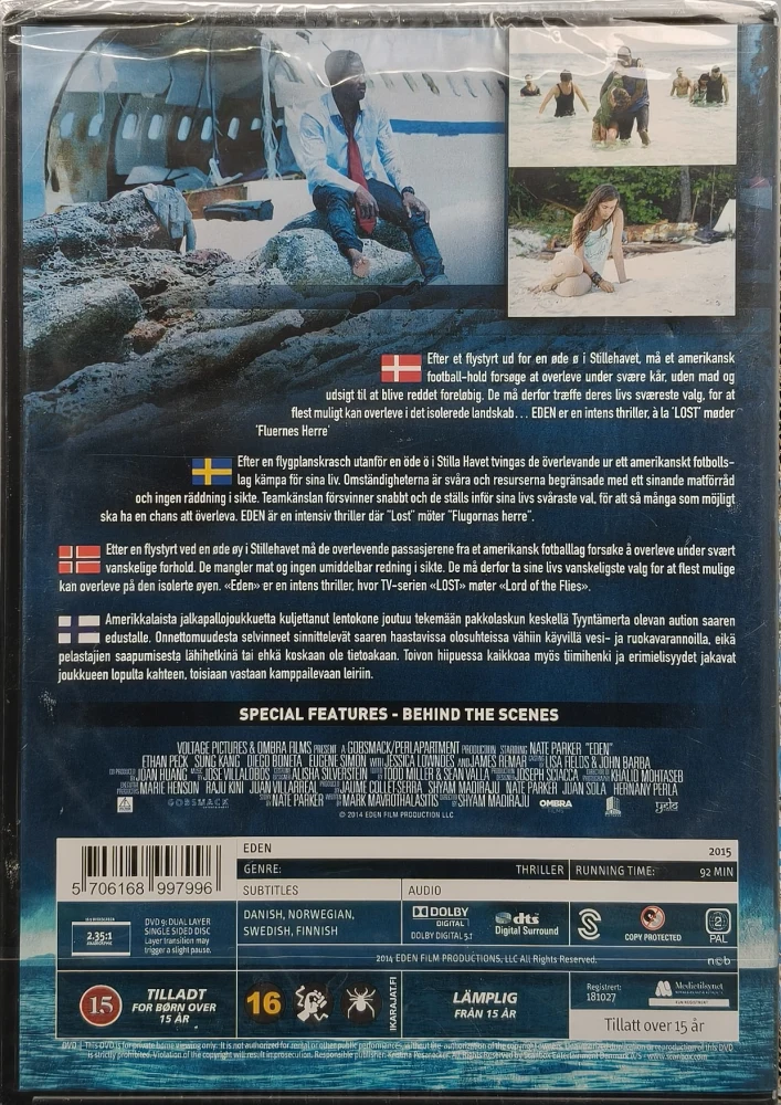 UUSI (DVD) Eden (2015) Jessica Lowndes