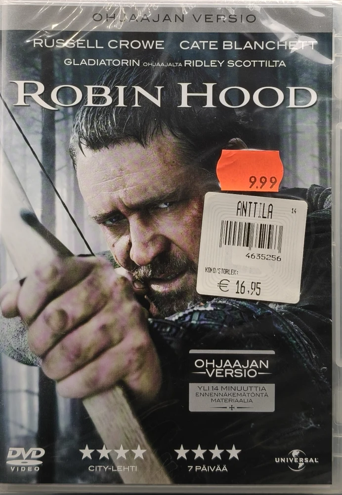UUSI (DVD) Robin Hood (2010) Russell Crowe