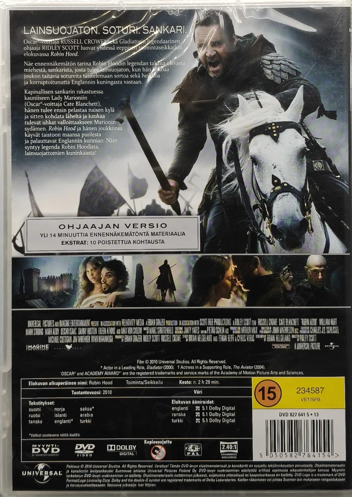 UUSI (DVD) Robin Hood (2010) Russell Crowe