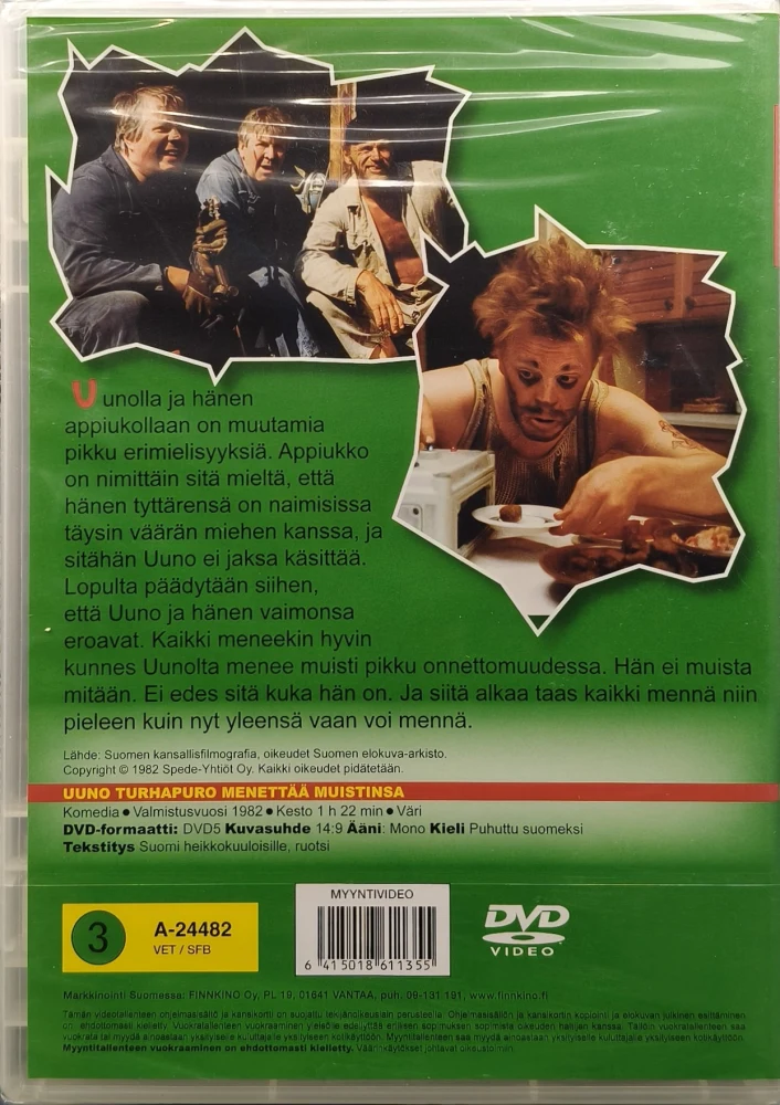 UUSI (DVD) Uuno Turhapuro menettää muistinsa (1982)