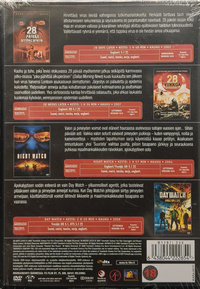 UUSI (4 DVD) Vampyyri ja Zombie - kokoelma