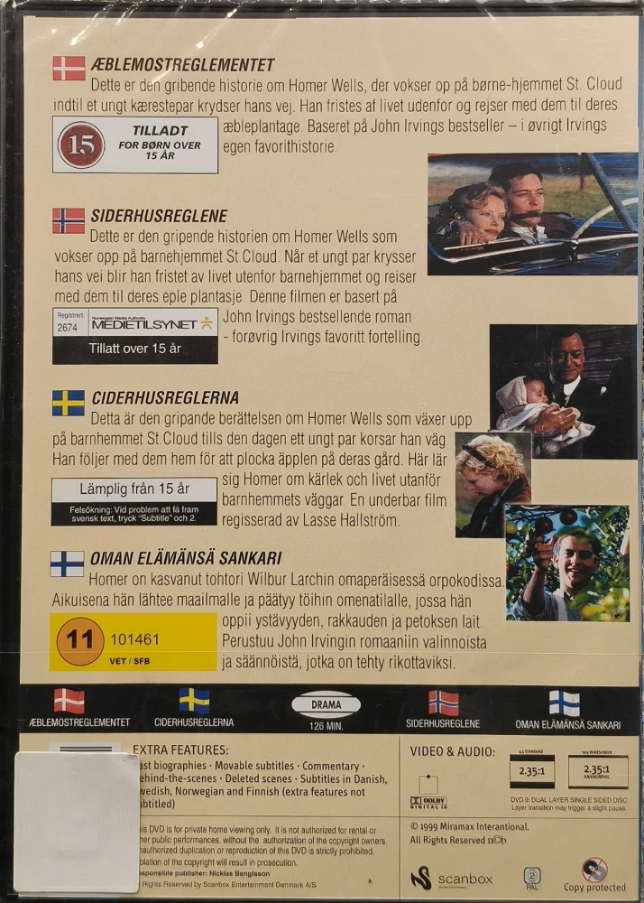 UUSI (DVD) The Cider House Rules - Oman elämänsä sankari (1999)