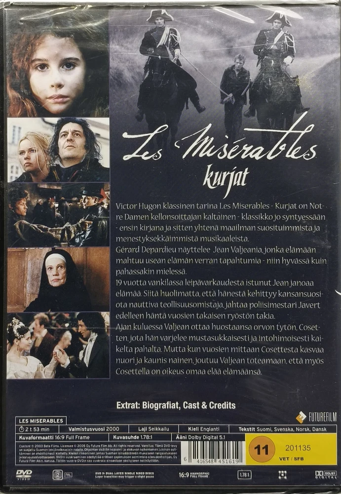 UUSI (DVD) Les Miserables - Kurjat (2000) SUOMIKANNET