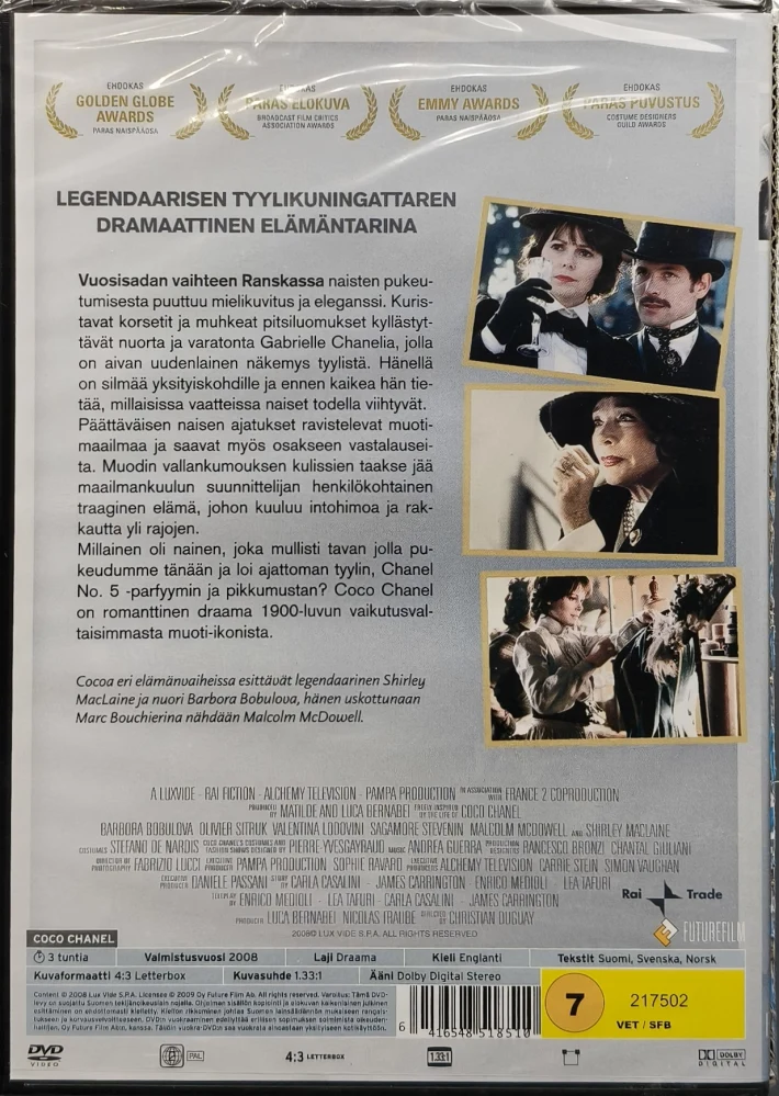 UUSI (DVD) Shirley MacLaine: Coco Chanel (2008) SUOMIKANNET