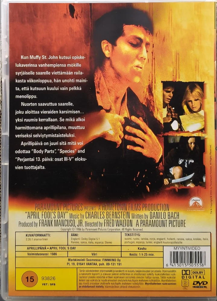 DVD) Aprillipäivä - April Fool's Day (1986) SUOMIKANNET