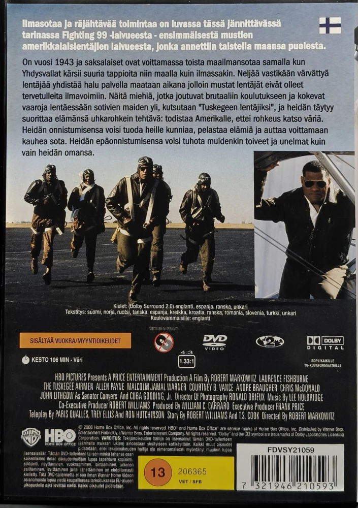 DVD) Laurence Fishburne: Tuskegeen lentäjät (1995)