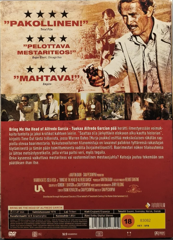 DVD) Bring me the head of Alfredo Garcia (1974) SUOMIKANNET