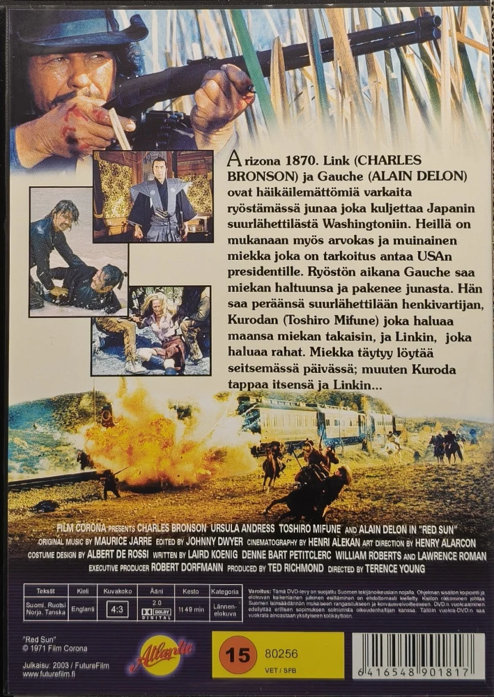 DVD) Charles Bronson: Red Sun - Verenpunainen aurinko (1971) SUOMIKANNET