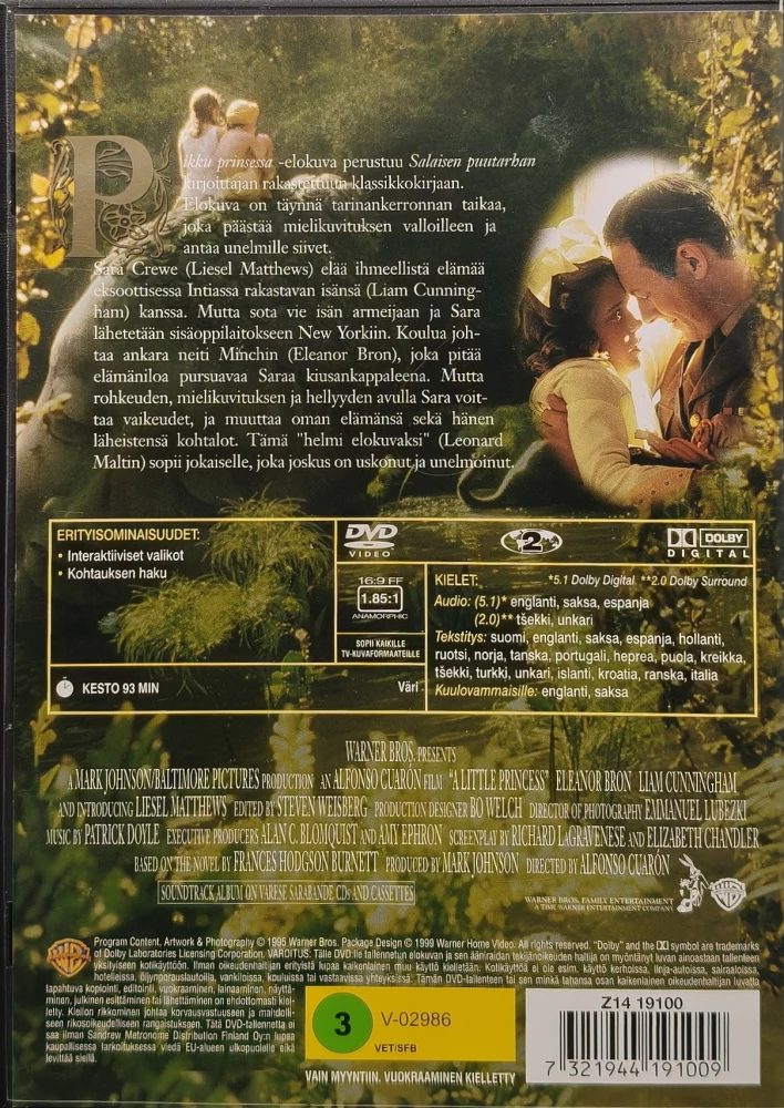 DVD) Eleanor Bron: Pikku Prinsessa (1995) SUOMIKANNET