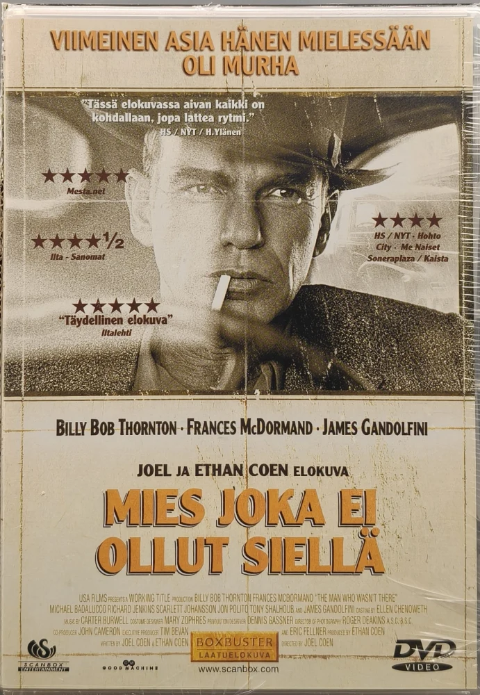 UUSI (DVD) Mies joka ei ollut siellä (2001) SUOMIKANNET