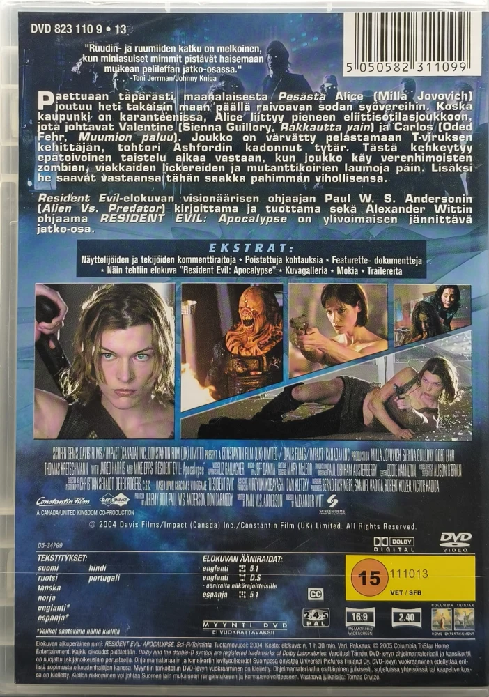 UUSI (DVD) Resident Evil - Apocalypse (2004) SUOMIKANNET