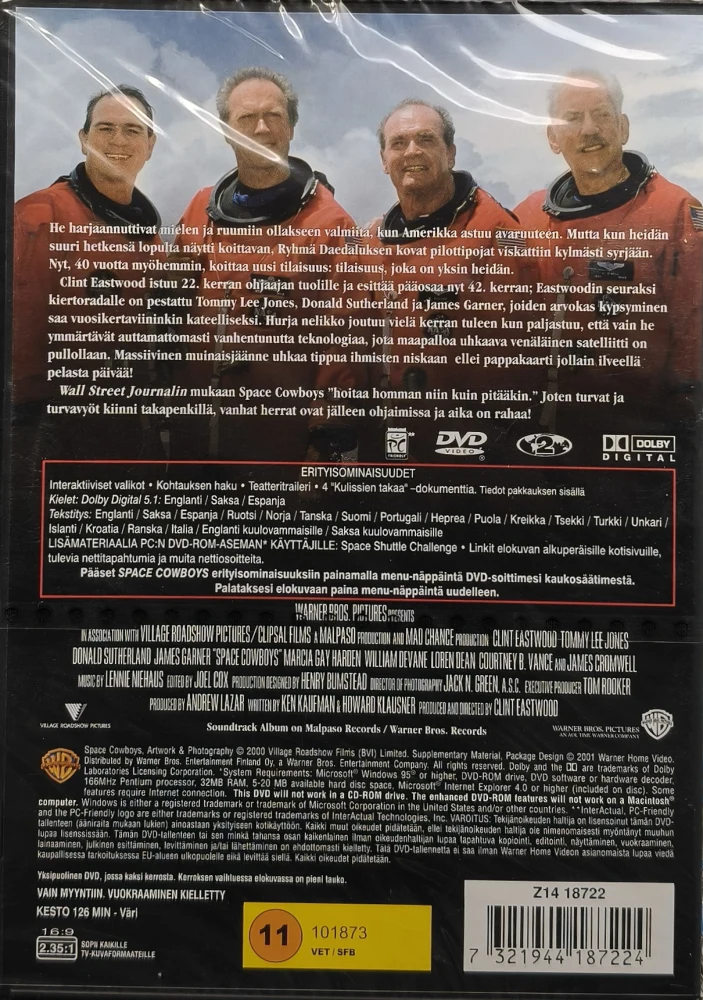 UUSI (DVD) Clint Eastwood: Space Cowboys (2000) SUOMIKANNET