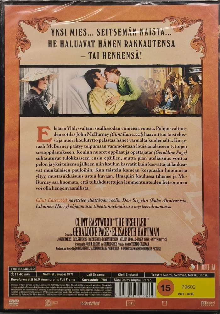 UUSI (DVD) Clint Eastwood: Korpraali McB - The Beguiled (1971)