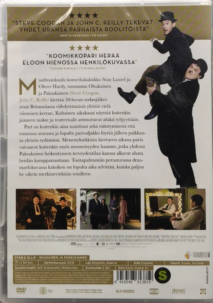 UUSI (DVD) Stan & Ollie - Ohukainen ja Paksukainen 2018