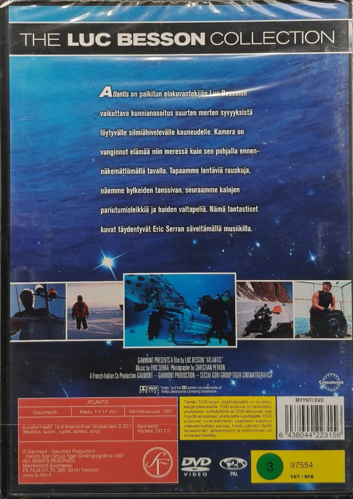 UUSI (DVD) Luc Besson: Atlantis (1991) SUOMIKANNET