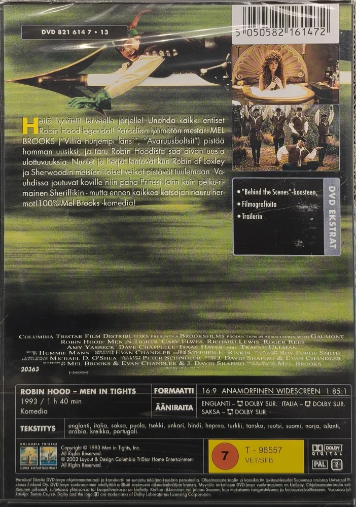 UUSI (DVD) Mel Brooks: Robin Hood - sankarit sukkahousuissa (1993)
