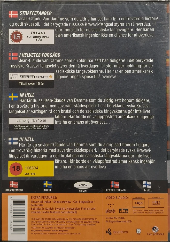 UUSI (DVD) Jean Claude Van Damme: In Hell (2003)