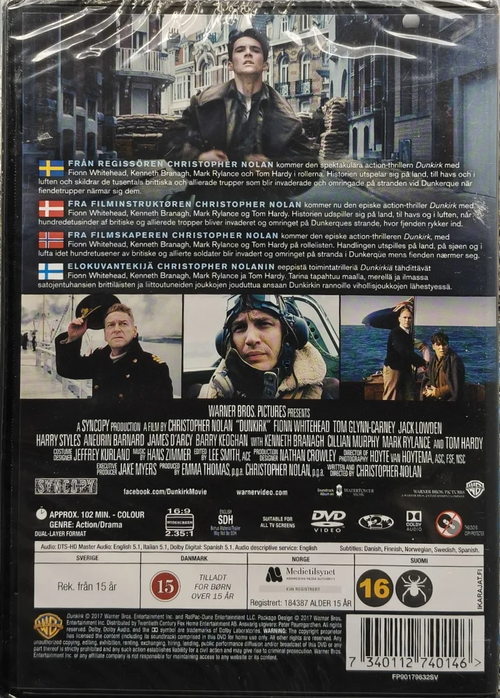 UUSI (DVD) Tom Hardy: Dunkirk (2017)