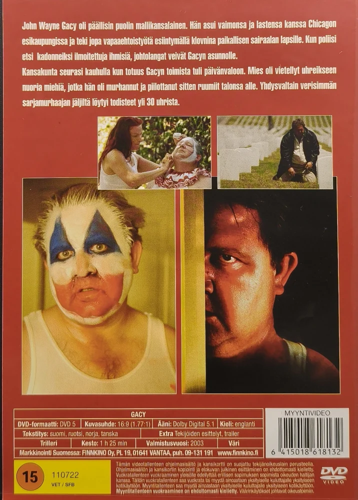 DVD) Gacy - Murhaaja Naamion Takaa (2003) SUOMIKANNET