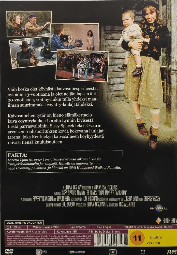DVD) KAIVOSMIEHEN TYTÄR - Coal Miner's Daughter (1980)