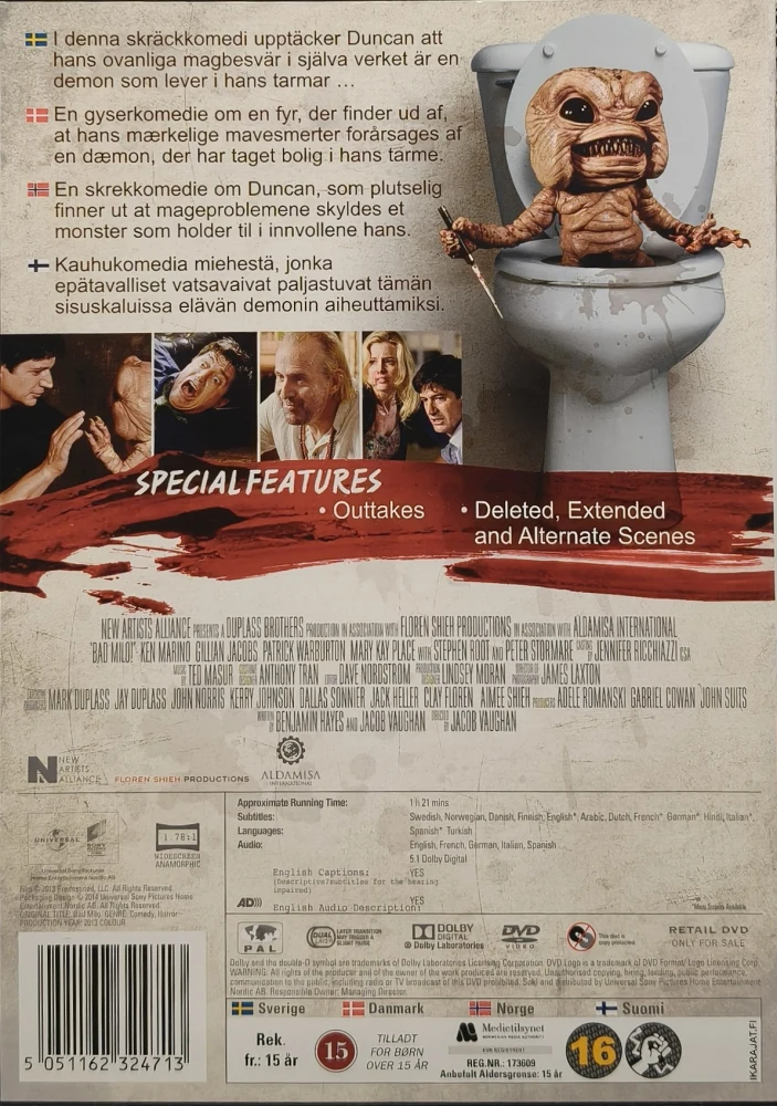 DVD) Bad Milo! (2013) SUOMITEKSTIT