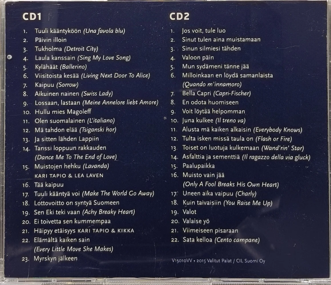 2CD) KARI TAPIO: SINUT TULEN AINA MUISTAMAAN – 45 UNOHTUMATONTA LEVYTYSTÄ (2018)