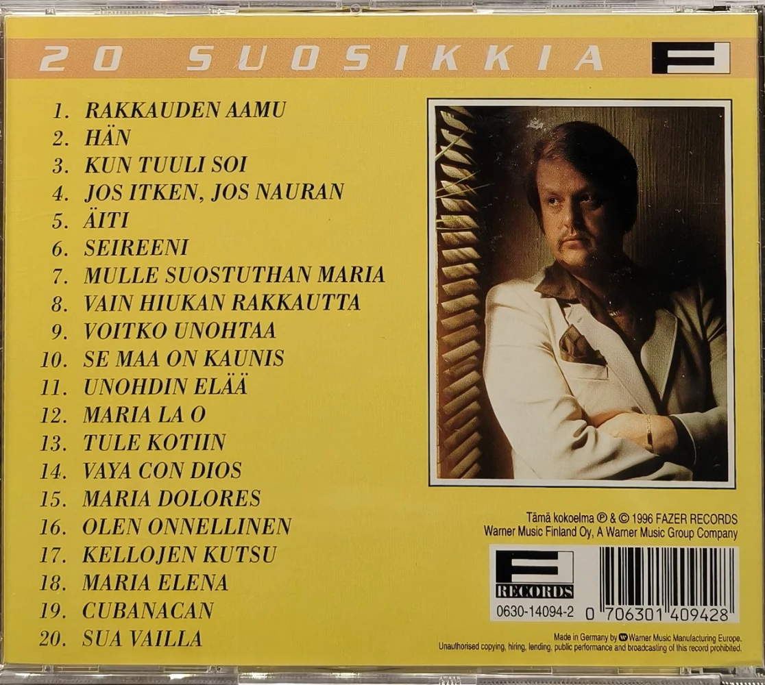 CD) Juhani Markola – Rakkauden Aamu - 20 Suosikkia (1996)