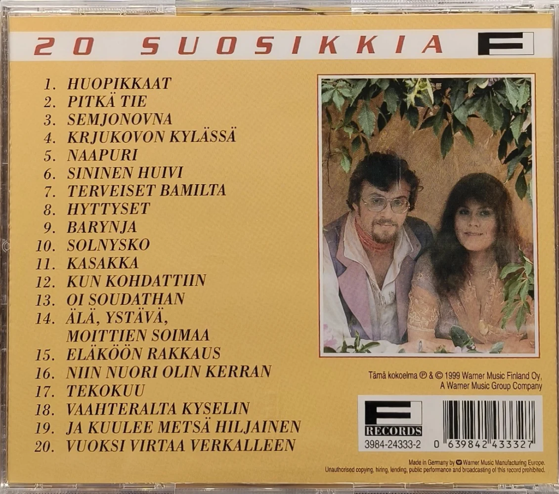 CD) Taljanka – Huopikkaat - 20 Suosikkia (1999)