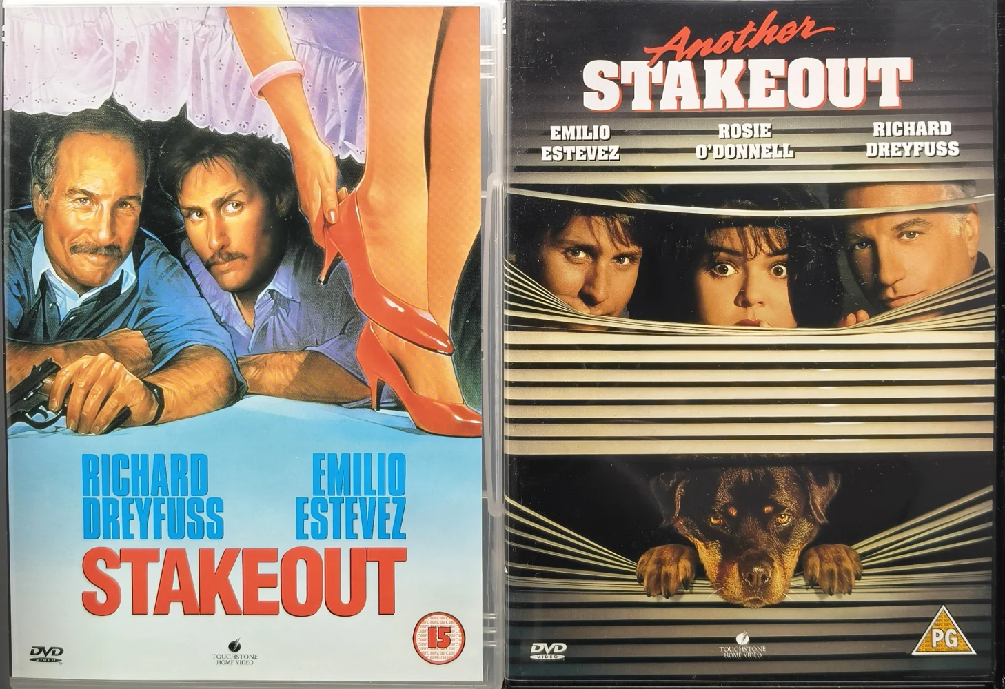 2 DVD) Kyttäyskeikka - Stakeout - 1 & 2 - SUOMITEKSTIT (1987 ja 1993)