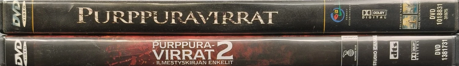 3 DVD) Jean Reno: Purppuravirrat 1 & 2 - SUOMIKANNET (2000 & 2004)