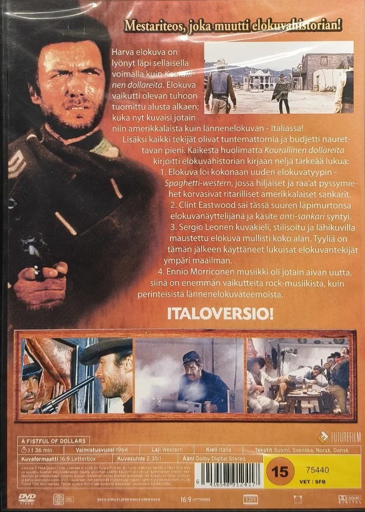 UUSI (DVD) Kourallinen dollareita - ITALOVERSIO (1964)