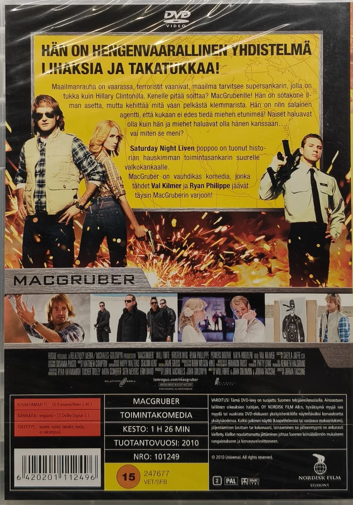 UUSI (DVD) MacGruber (2010) Will Forte, Kristen Wiig
