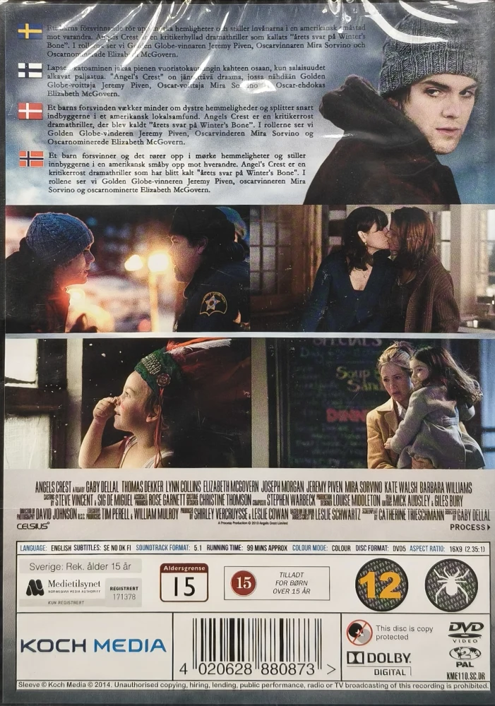 UUSI (DVD) Thomas Dekker: Angels Crest (2011)