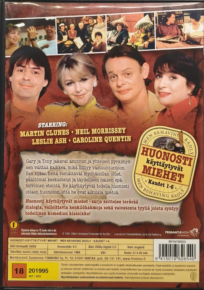 6 DVD) Huonosti käyttäytyvät miehet - Men Behaving Badly - Kaudet 1-6