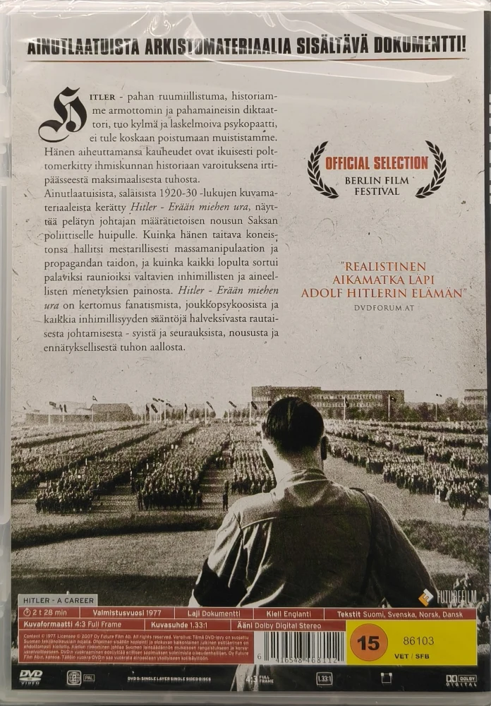 UUSI (DVD) Hitler - erään miehen ura (1977)