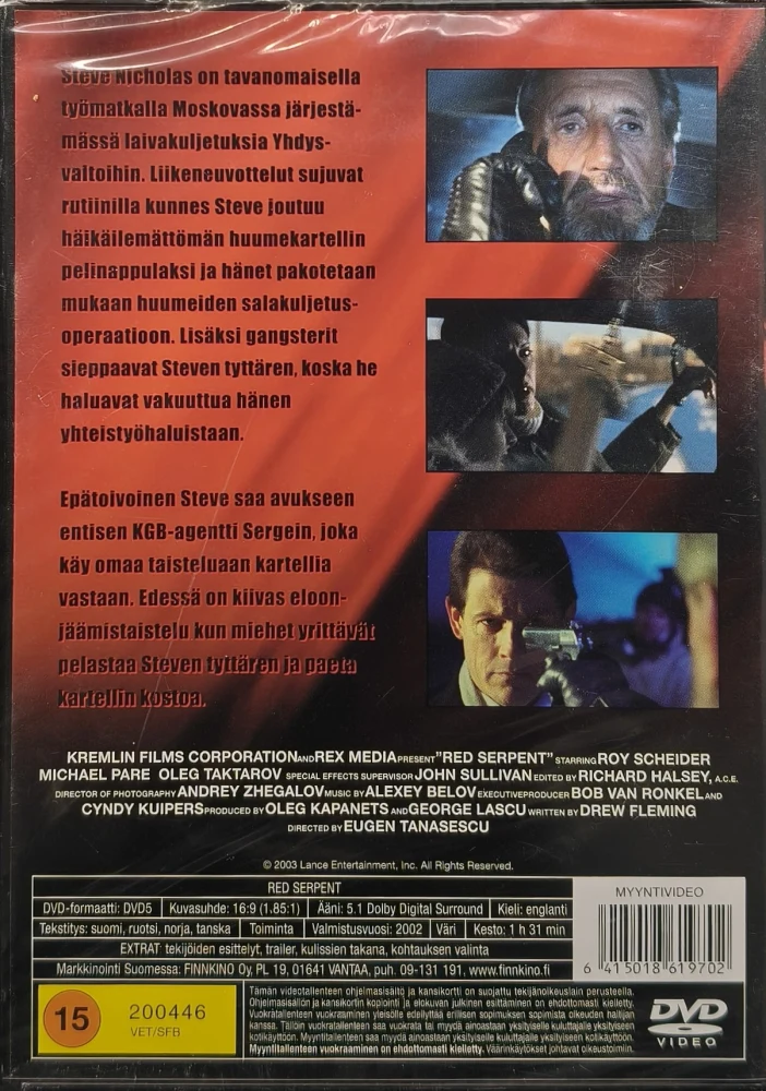 UUSI (DVD) Roy Scheider: Red Serpent (2002) SUOMIKANNET