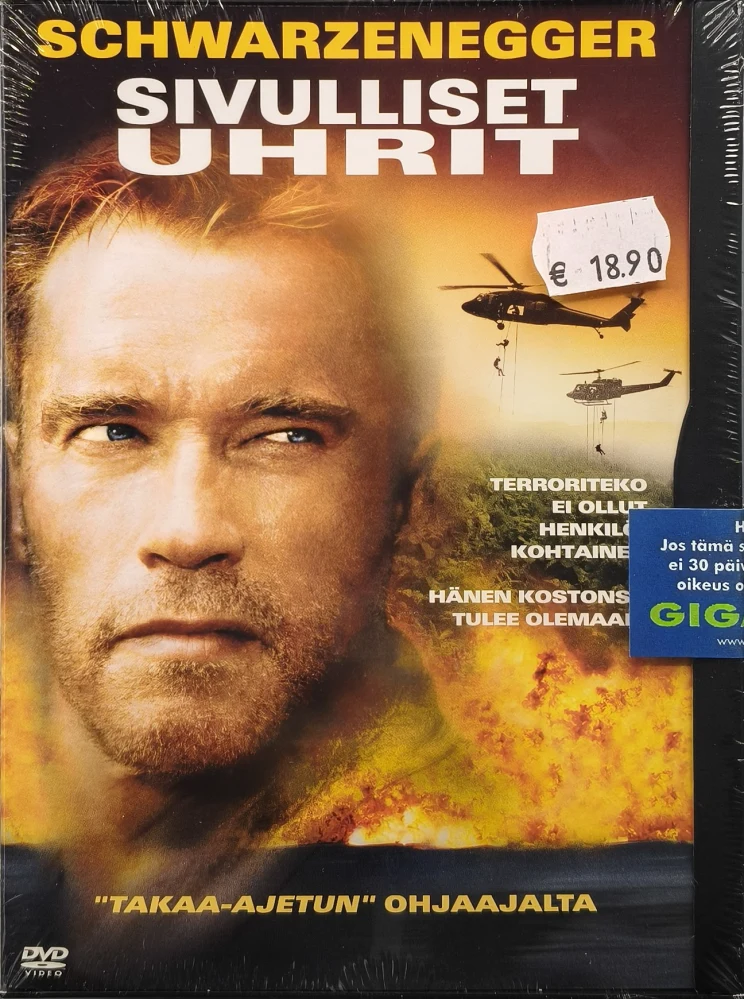 UUSI (DVD) Arnold Schwarzenegger: Sivulliset Uhrit (2001) SUOMIKANNET