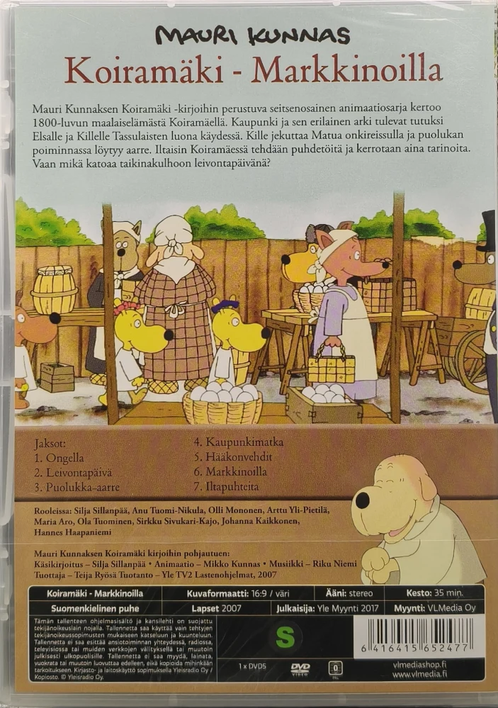 UUSI (DVD) Mauri Kunnas: Koiramäki Markkinoilla (2007)