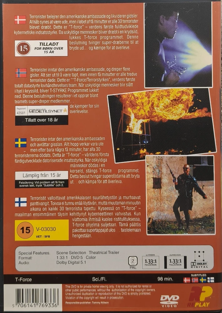 DVD) Jack Scalia: T-Force - tuhon partio (1994) SUOMITEKSTIT