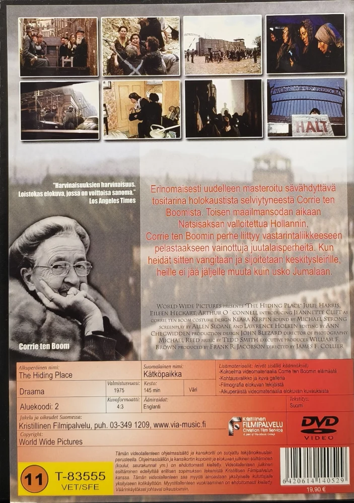 DVD) Kätköpaikka - The Hiding Place (1975) SUOMIKANNET