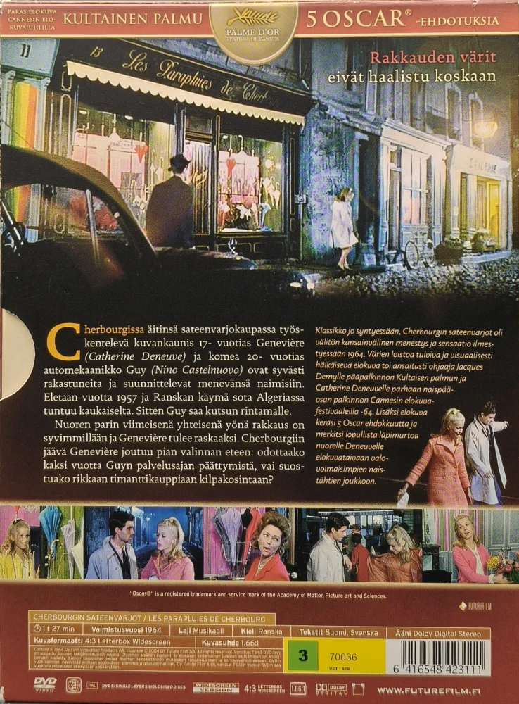 DVD) Cherbourgin Sateenvarjot (1964) SUOMIKANNET