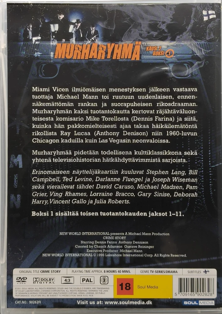 6 DVD) Murharyhmä - Crime Story - 2. kausi - osat 1 & 2 (1987-88)