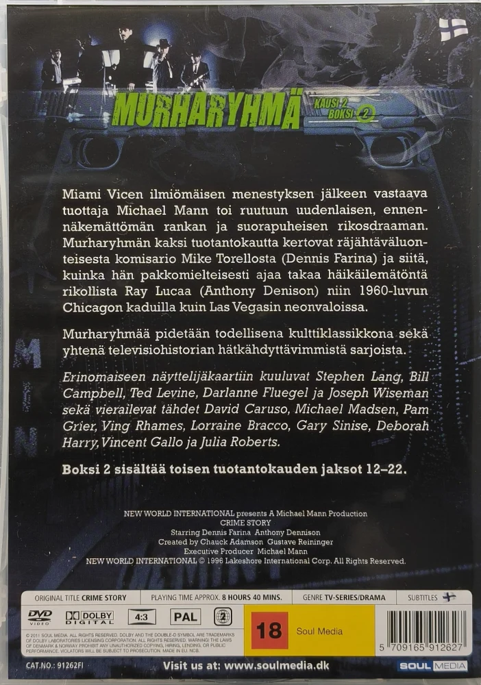 6 DVD) Murharyhmä - Crime Story - 2. kausi - osat 1 & 2 (1987-88)