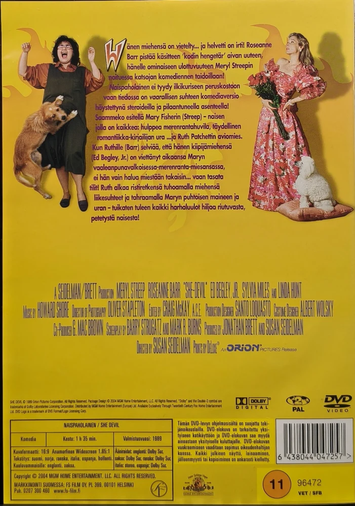 DVD) Meryl Streep, Roseanne Barr: Naispaholainen (1989) SUOMIKANNET