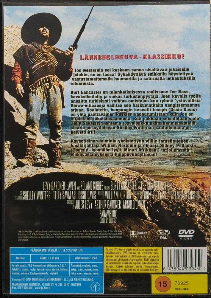 DVD) Burt Lancaster: Päänahanmetsästäjät (1968) SUOMIKANNET