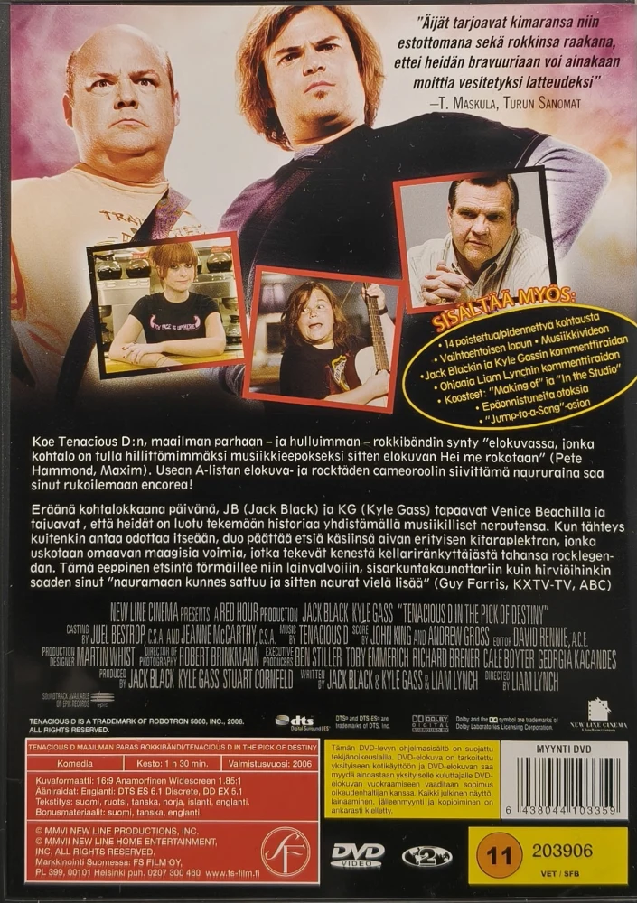 DVD) Tenacious D: Maailman paras rokkibändi (2006) SUOMIKANNET