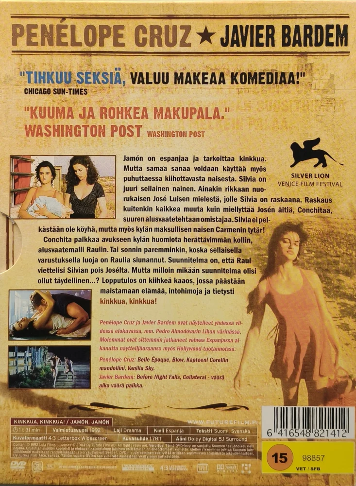 DVD) Penelope Cruz: Kinkkua, kinkkua! - Jamón Jamón (1992)