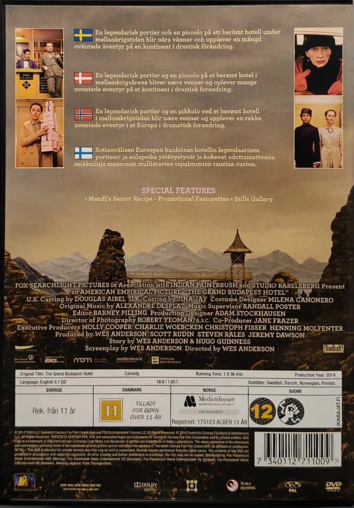 DVD) The Grand Budapest Hotel (2014) SUOMITEKSTIT