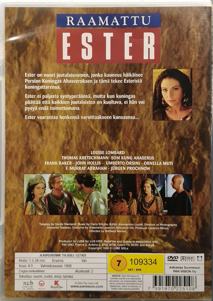 DVD) Raamattu: Ester - The Bible Esther (1998) SUOMIKANNET