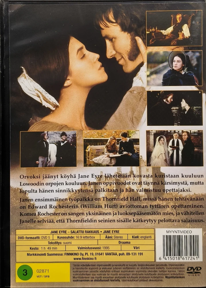 DVD) Franco Zeffirelli: Jane Eyre - salattu rakkaus (1996) SUOMIKANNET